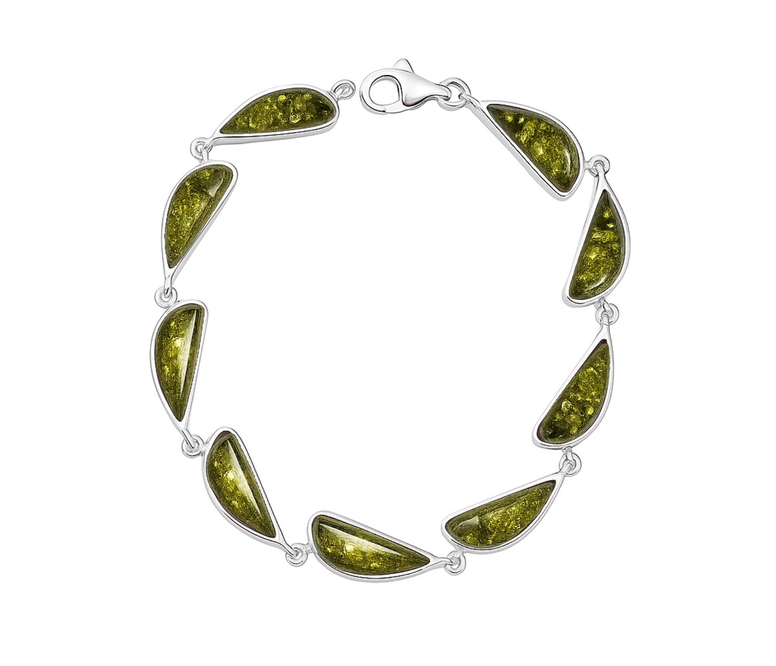 Jantárový náramok Láskavosť zelený