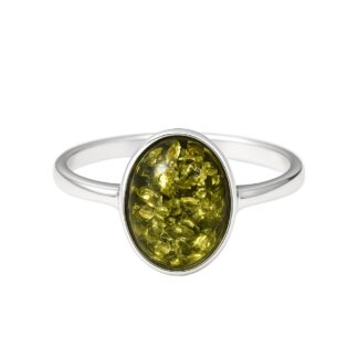 Jantárový prsteň Čistota zelený