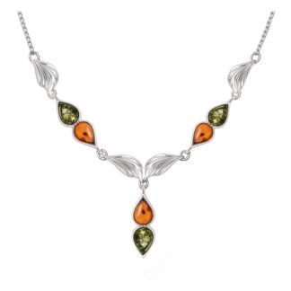 Jantárový náhrdelník Dvojičky viacfarebný