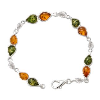 Jantárový náramok Dvojičky viacfarebný
