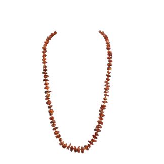 Šnúra jantáru - jantárový náhrdelník z drobných jantárových nugetiek koňakovej farby