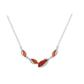 Jantárový náhrdelník Jemnocit koňakový