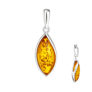 Jantárový prívesok Majestátny moment koňakový