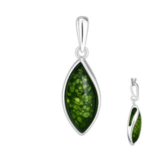 Jantárový prívesok Majestátny moment zelený