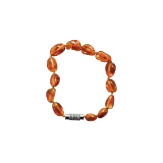 Detský jantárový náramok Veselé ovály medový