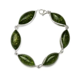 Jantárový náramok Majestátny moment zelený