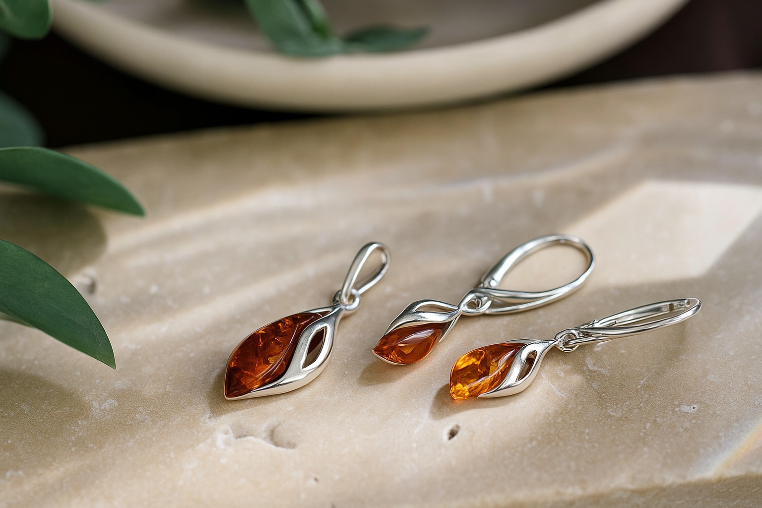 Jantárové šperky Jemnocit koňakové