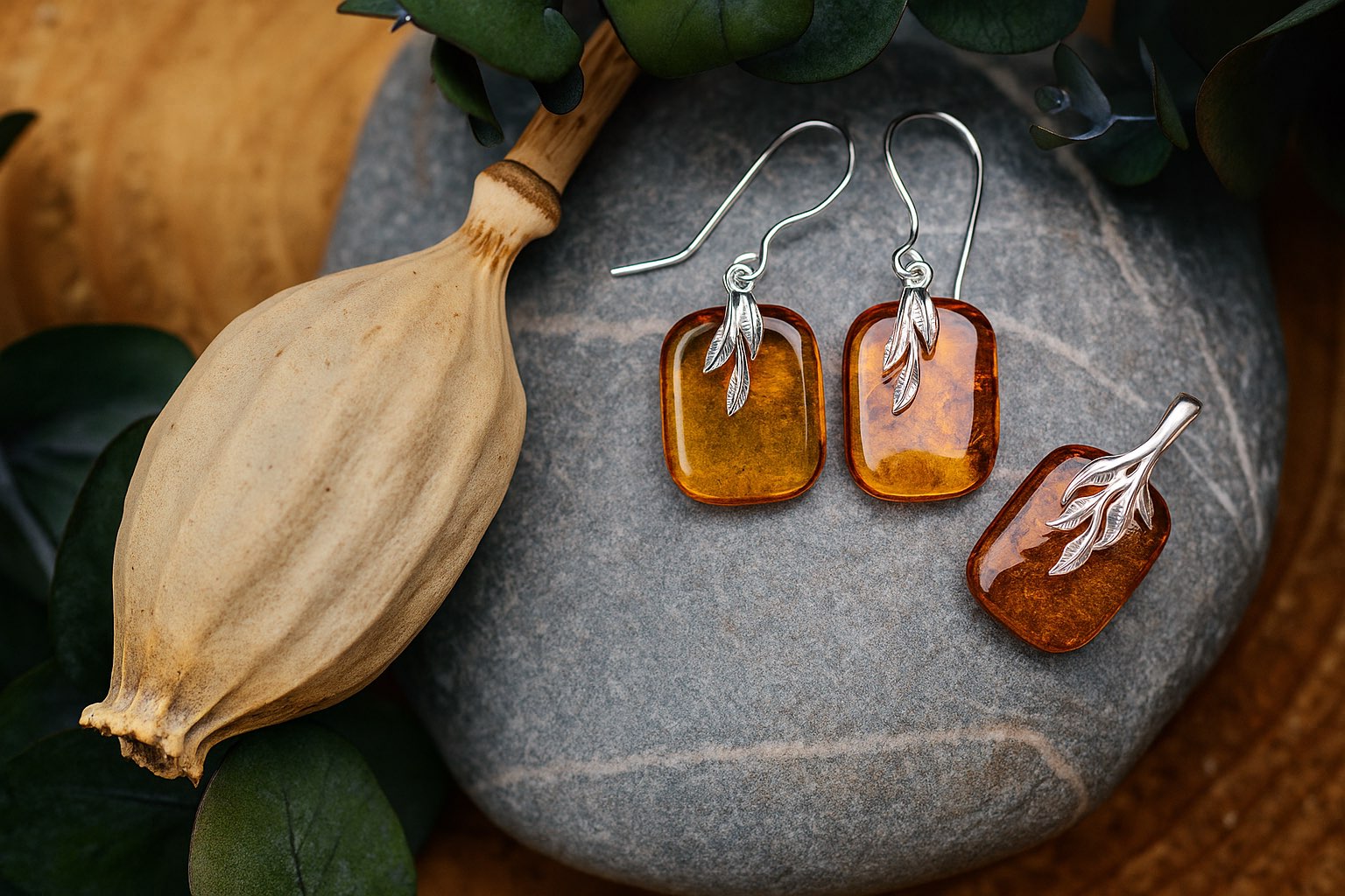 Jantárové šperky z kolekcie Srdcom v prírode