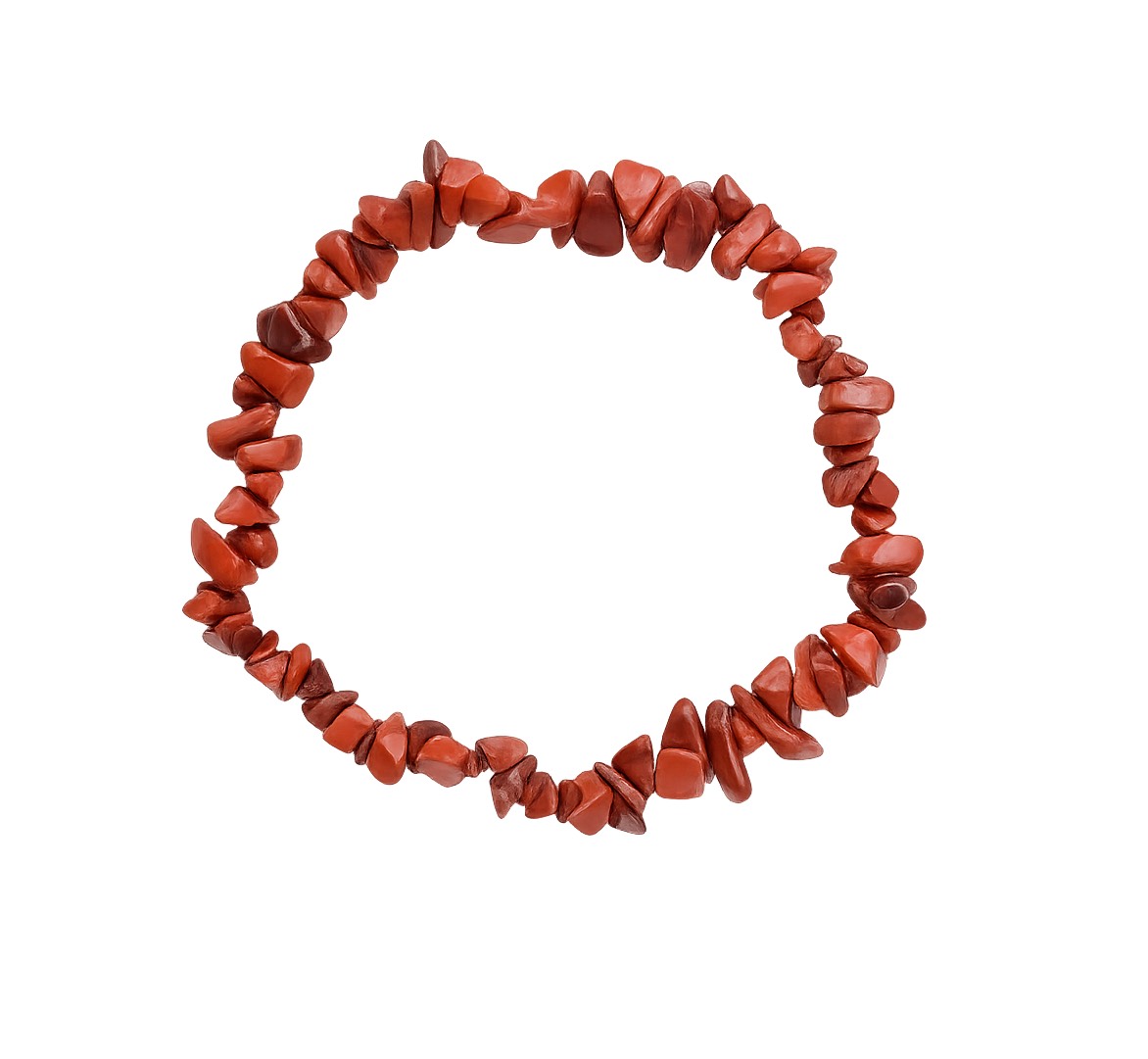 Zlomkový elastický náramok Jaspis červený Mini
