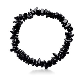 Zlomkový elastický náramok Turmalín čierny Midi