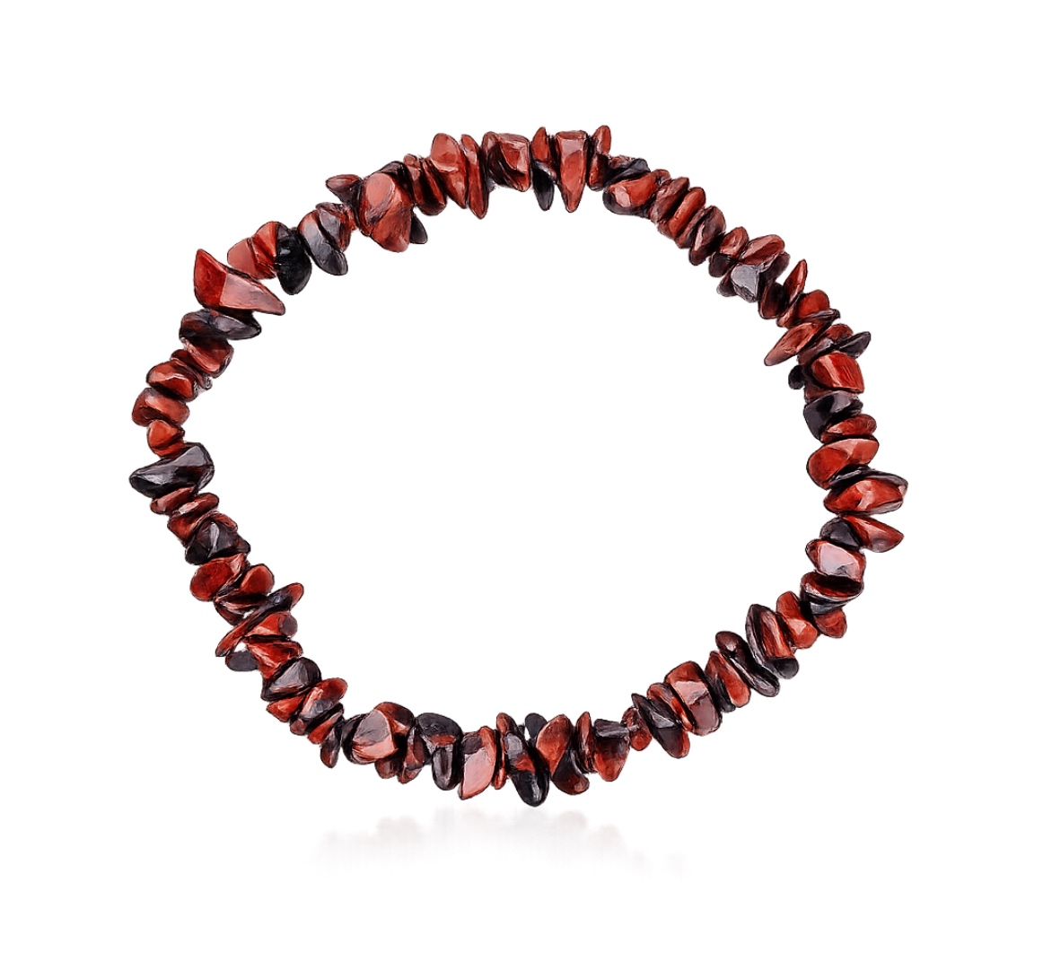 Zlomkový elastický náramok Obsidián mahagónový Mini