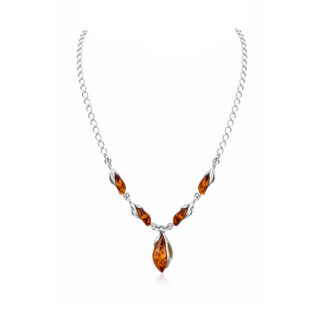 Jantárový náhrdelník Jemnocit splývavý koňakový